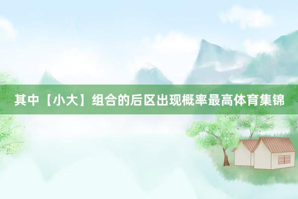 其中【小大】组合的后区出现概率最高体育集锦