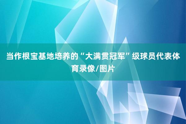 当作根宝基地培养的“大满贯冠军”级球员代表体育录像/图片