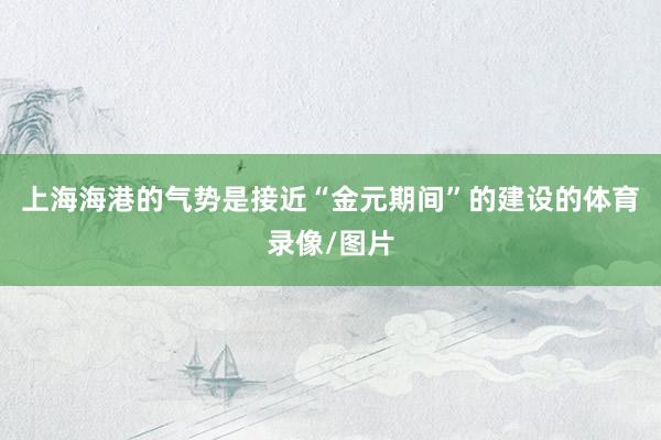 上海海港的气势是接近“金元期间”的建设的体育录像/图片