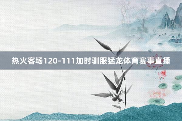 热火客场120-111加时驯服猛龙体育赛事直播