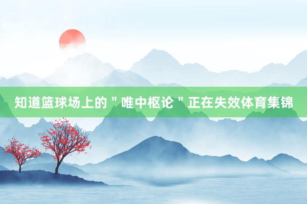 知道篮球场上的＂唯中枢论＂正在失效体育集锦