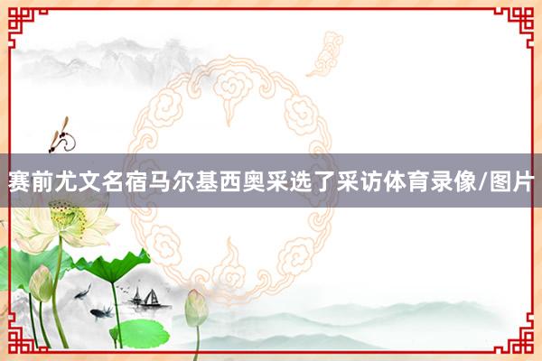 赛前尤文名宿马尔基西奥采选了采访体育录像/图片