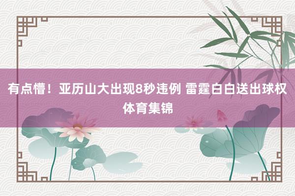 有点懵！亚历山大出现8秒违例 雷霆白白送出球权体育集锦