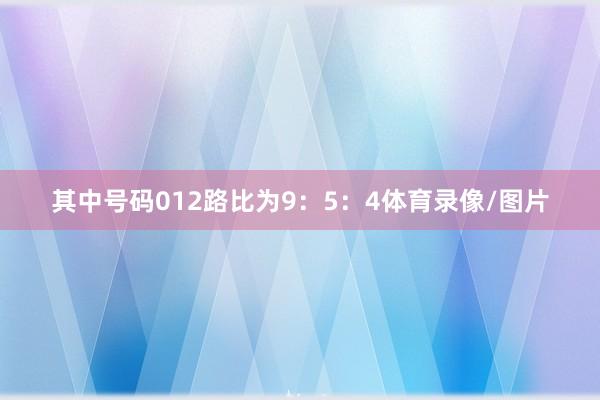 其中号码012路比为9：5：4体育录像/图片